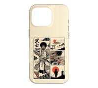 Japanese African American Samurai Warrior Comic Ukiyo-e Case for iPhone 16 Pro