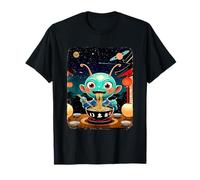 Japanese Alien Anime Ramen Graphic Tee Design NU 2 T-Shirt