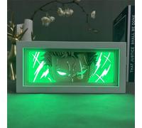 Japanese Anime 3D Papercut Light Box Manga Shaodw Box Frame Led Lights Bedroom Desk Night Lamp Birthday Gifts (Zor)