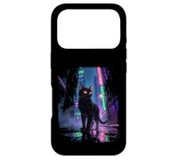 Japanese Anime Cat in Rainy Futuristic City at Night Case for iPhone 17 Pro