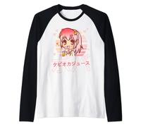 Japanese Anime Chibi Kawaii Girl Boba Bubble Tea Cool Girls Raglan Baseball Tee