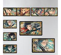 Japanese Anime Demon Slay Fridge Magnet Stickers（9 Pcs） Cartoon Gaming Decal Kitchen Merch Gifts Party Supplies Accessories Cruise Door Room Decor Decorations Magnetic Bumper Cabinets Reusable