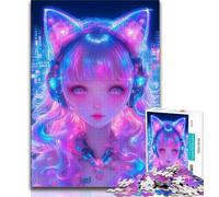 Japanese Anime Girl 1000 Piece Jigsaw Puzzles for Teenagers,Learning Educational Toy for Is Ideal As A Gift for The Whole Family 50x75cm