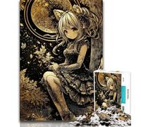 Japanese Anime Girl 1000 Pieces Jigsaw Puzzle for Adults& Teens,Challenging Game And Family Play for Is Ideal As A Gift for The Whole Family 75x50cm