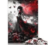 Japanese Anime Girl 500 Piece Wooden Jigsaw Puzzles for Adults Fun Home Decoration Stress Relief Toy Education Game Toy Intellectual Game Challenge Educational 500pcs (52x38cm)