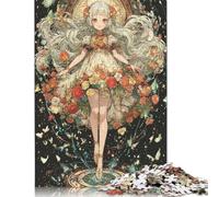 Japanese Anime Girl 500 Pieces Wooden Jigsaw Puzzles for Adults Fun Education Game Stress Relief Toy Decoration Toy Intellectual Game Challenge Educational 500pcs (52x38cm)