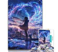 Japanese Anime Girl Adult Puzzles 1000 Pieces,Help The Brain Exercise Addictive Toys to Cultivate Patience Parent-child Interaction (50x75cm)