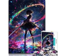 Japanese Anime Girl Jigsaw Puzzles for Teenagers,Family Game Stress Reliever Difficult Challenge Artists Collection,Fine Art (75x50cm)
