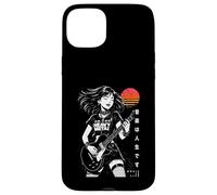 Japanese Anime Girl Music is Life Electric Guitar Punk Japan Case for iPhone 15 Plus