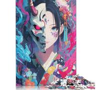 Japanese Anime Girl Wooden Jigsaw Puzzle 300 Piece Adults Fun Stress Relief Toy Home Decoration Education Game Toy Intellectual Game Challenge Educational 300pcs (40x28cm)