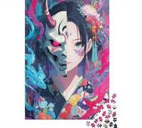 Japanese Anime Girl Wooden Jigsaw Puzzle for Adults Fun 1000 Pieces Home Decoration Toy Intellectual Game Education Game Stress Relief Challenge Educational 1000pcs (75x50cm)