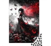 Japanese Anime Girl Wooden Jigsaw Puzzles Adults Fun 1000 Piece Education Game Stress Relief Toy Intellectual Game Home Decoration Relaxation And Intelligence 1000pcs (75x50cm)