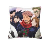 Japanese Anime Gojo Satoru Graphic Double Side JJK Print Velvet Pillow Covers,40丨45丨50cm Square Cushion Pillow Sham Cover,No Pillow Inside