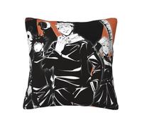 Japanese Anime Gojo Satoru Graphic Double Side JJK Print Velvet Pillow Covers,40丨45丨50cm Square Cushion Pillow Sham Cover,No Pillow Inside