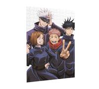 Japanese Anime Gojo Satoru Wooden Jigsaw Puzzles for Adult，JJK Poplar Material 300 Pieces Jigsaw Puzzles