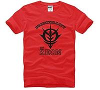 Japanese Anime Gundam Principality of Zeon Mens Men T Shirt T Shirt Short Sleeve Cotton Tshirt Tee Camisetas Masculina Red XL