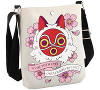 Japanese Anime Inspired Gift Monster Princess Fan Gift To See With Eyes Unclouded By Hate Crossbody Bag, See With Eyes Cb, Multifunctional