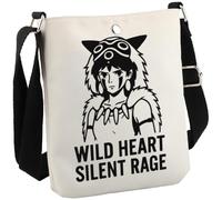 Japanese Anime Inspired Gift Monster Princess Fan Gift Wild Heart Silent Rage Crossbody Bag (Wild Heart CB EU)