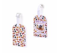 Japanese Anime Lovers Baggage Tag Animated Movie Themed Gift Black Cat Lover Suitcase ID Tag Baker Gift (Kikibed-tag)