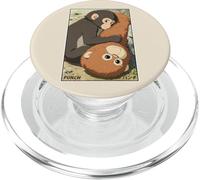 Japanese Anime Punch Monkey Snuggling Orangutan Stuffed Toy PopSockets PopGrip for MagSafe