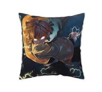 Japanese Anime Tanjirou,Nezuko and Nine Hashira Graphic Double Side Print Velvet Throw Pillow Covers,40丨45丨50cm Square Cushion Pillow Sham Cover,No Pillow Inside