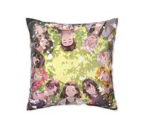Japanese Anime Tanjirou,Nezuko and Nine Hashira Graphic Double Side Print Velvet Throw Pillow Covers,40丨45丨50cm Square Cushion Pillow Sham Cover,No Pillow Inside