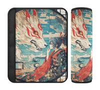 Japanese Anime Wolf 2 pcs Shoulder Strap Protects Your Neck and Shoulders for Van funda para cinturón de carro