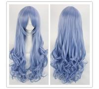 Japanese Anime Women Yoshino Cosplay Wig Hermit Yoshino Role Play Blue Styled Wavy Long Hair