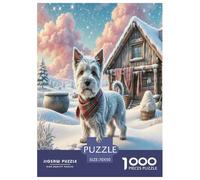 Japanese Anxiety 1000 Piece Jigsaw Puzzles Fun Challenging Modern Pet Dog for Family Activity Game Creativity & Gift Giving Suitable for Children & People Aged 14+ 70x50cm/1000pcs