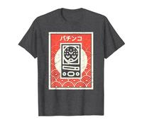 Japanese Arcade Game Pachinko T-Shirt, Men, Dark Heather Grey, 4X-Large