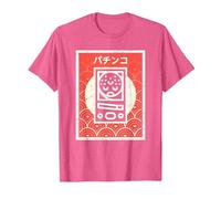 Japanese Arcade Game Pachinko T-Shirt, Men, Pink Heather, Medium