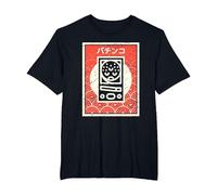 Japanese Arcade Game Pachinko T-Shirt, Men's Big and Tall, Black, 6X Tall