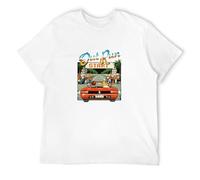 Japanese Arcade Racing Video Game Out Run Vintage 80S Console Gaming Outrun Unisex Crew Neck Cotton Tee Men's Short-Sleeve T-Shirts White L