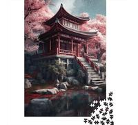 Japanese Architecture 1000-Piece Jigsaw Puzzle for Adults, 52x38cm/1000pcs, Quiet Home Activity, Focused Puzzle Time And Year-Round Leisure