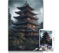 Japanese Architecture Adults 1000 Pieces Puzzle Strategic Thinking Learning Game Ideal Meaningful Gift for Any Event Size 50x75cm