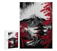 Japanese Architecture Ink - Adult Tabletop Puzzle, 300 PCS, Winter Gift - for A Rewarding Weekend Challenge