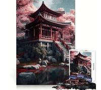 Japanese Architecture Jigsaws for Adults1000 Pieces Tension Relief Vivid Print Playful Challenge Perfect Decor (38x26cm)