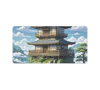 Japanese Architecture Keyboard Mat Large Gaming Mouse Pad, Anti-Slip Desk Mat for Desktop Desk Work/Home Writing Mat 11.8 * 23.6 Inches