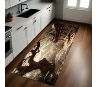 Japanese Architecture Kitchen Rug 60 x 180 cm Park Loft Non-Slip, Anti-Fatigue Mat, Washable Kitchen Floor Runner for Home, Office Entryway Lounge Bedroom