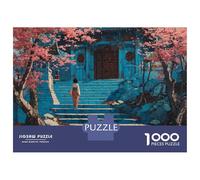 Japanese Architecture Puzzles 1000 Piece for Adults Jigsaw Puzzles Japanese Geisha Impossible Puzzle Educational Games Gifts 38x26cm/1000pcs