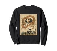 Japanese Art Beagle Dragon Great Wave Vintage Beagle Dog Sweatshirt
