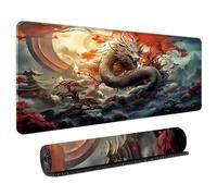 Japanese Art Design 900x400 Mouse Mat Smooth Gliding PC Mousepad Washable Surface Firm Grip Base for Home Laptop Gamer High Precision Tracking