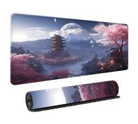 Japanese Art Design 900x400 Mouse Mat Smooth Gliding PC Mousepad Washable Surface Firm Grip Base for Home Laptop Gamer High Precision Tracking
