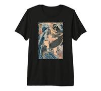 Japanese Art Fighter Sumo carp sea Wave Kuniyoshi Ukiyo-e Premium T-Shirt