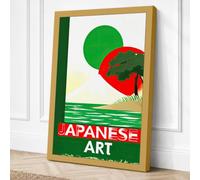 Japanese Art Minimalist Canvas Wall Art Print 24x16 Inch (61 x 41 cm)