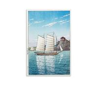 Japanese Art Prints Hasui Kawase-Evening, Soemoncho, Osaka 1933 Picture Print Canvas Poster Wall Paint Art Posters Decor Modern Home Artworks 24x36inch(60x90cm)