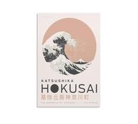 Japanese Art Retro Katsushika Hokusai's The Great Wave Off Kanagawa Poster Canvas Art Poster And Wall Art Picture Print Modern Family Decor Posters 08x12inch(20x30cm)