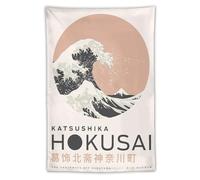 Japanese Art Retro Katsushika Hokusai's The Great Wave Off Kanagawa Poster Wall Art Tapestry Gifts Bedroom Prints Home Decor Hanging Picture Painting Tapestries 40"x60"
