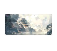Japanese Art Style Extra Large Mouse Mat Design Available XXL Keyboard Pad 900x400mm Anti Fray Stitching Smooth Gliding Surface For Optical Mouse PC