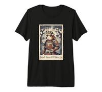 Japanese Art Ukiyo-e Georgia Guinea Pig Samurai Premium T-Shirt